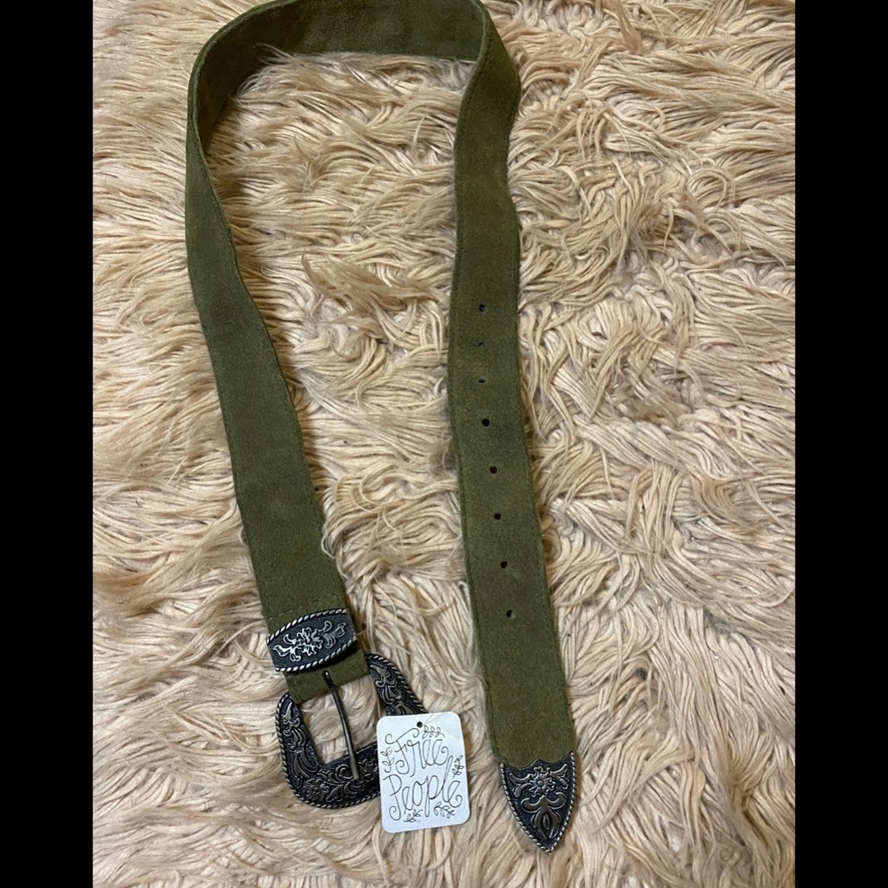 NWOT Free People Olive Green Western Belt